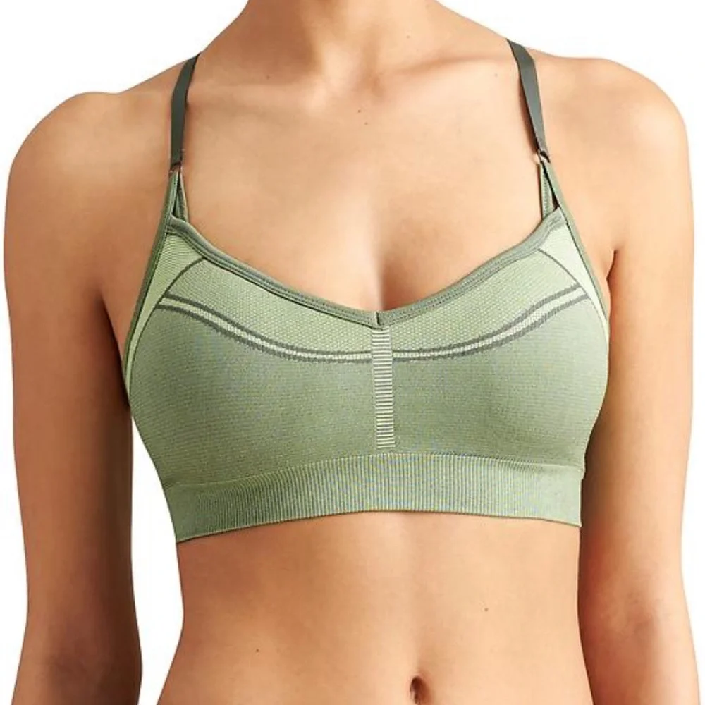 Athleta Renew Revive Green Seamless Sports Bra XS